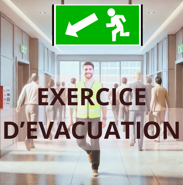 Exercice d'évacuation incendie en entreprise