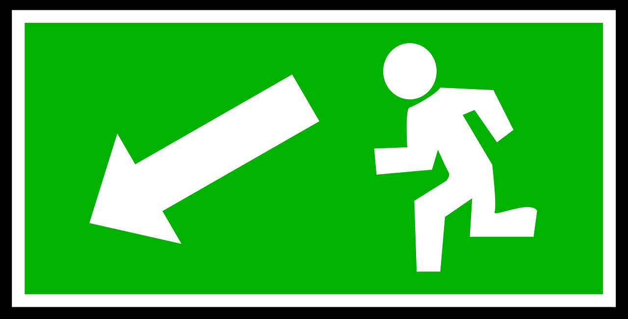 Panneau évacuation issue de secours