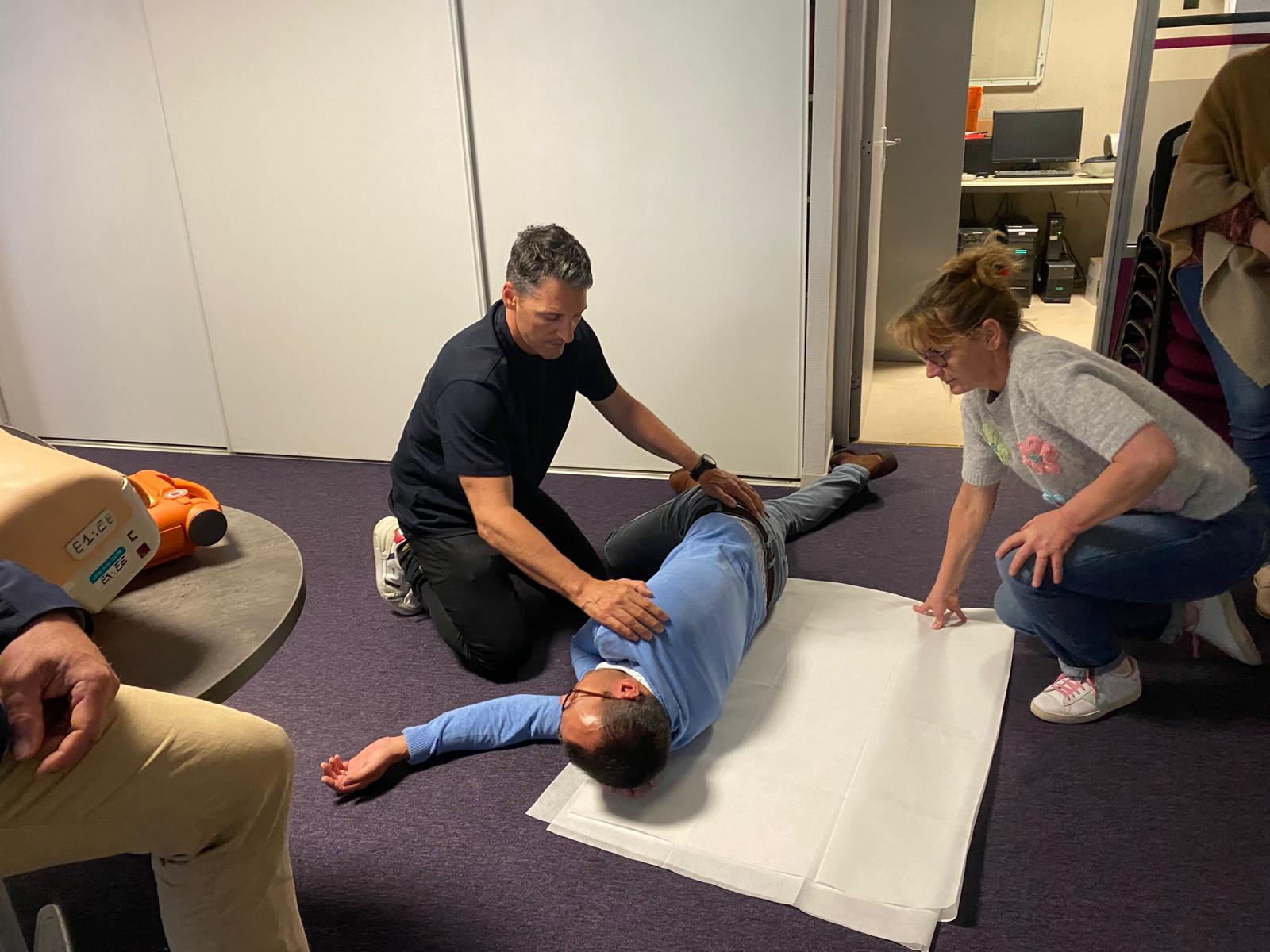 Position latérale de sécurité en formation SST
